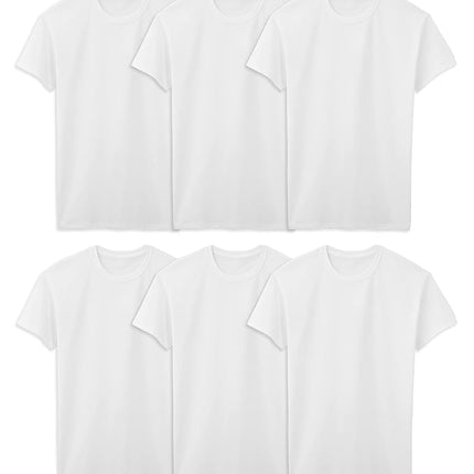 Fruit of the Loom Men's Legendary Crew T-Shirt, Tall Man-6 Pack-White, XXL (Pack of 6)