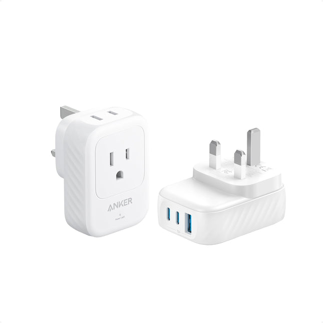 Anker Travel Adapter, 2 Pack, Type G Adapter for T