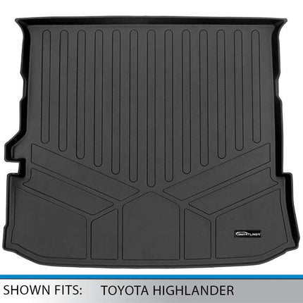 Tapis de coffre sur mesure SMARTLINER noir pour Toyota Highlander 2020-2021, compatible uniquement avec les finitions Limited et Platinum