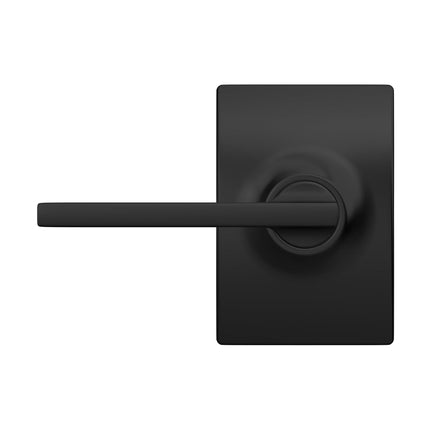 Schlage F10 LAT 622 CEN Century Collection Latitude Passage Lock Lever, Matte Black