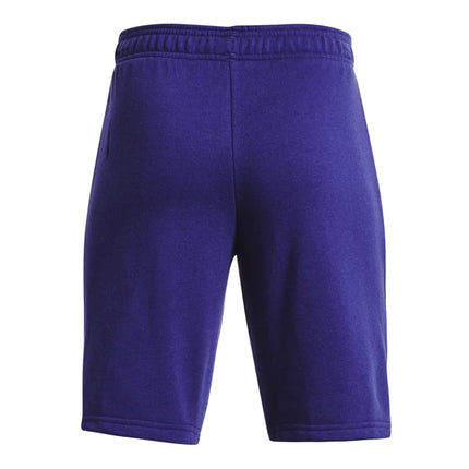 Under Armour Boys' Rival Terry Shorts, (468) Sonar Blue / / Onyx White, L