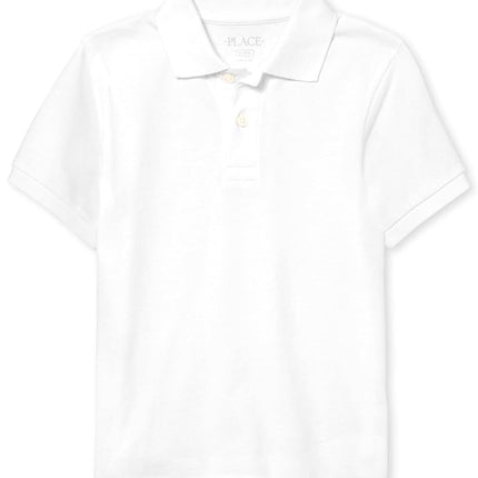 Polo de piqué uniforme para niños The Children's Place, blanco, XL (14 husky)