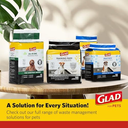 Glad for Pets Black Charcoal Puppy Pads, 100 Count -2 Pack | Puppy Potty Training Pads That Absorb & NEUTRALIZE Urine Instantly | New & Improved Quality Puppy Pee Pads