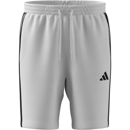 adidas Men's Essentials 3-Stripes Fleece 9-inch Shorts, White/Black, XXS