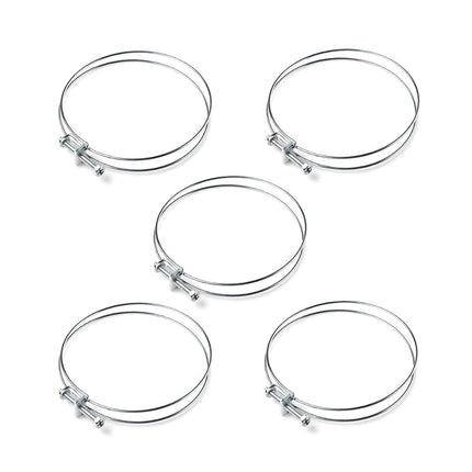 POWERTEC 70217 5-Inch Double Wire Hose Clamp | 5-P