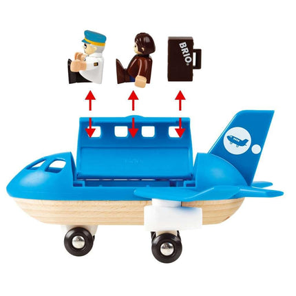 BRIO World 33306 Airplane Set 5 Piece Wooden Toy for Kids Ages 3+
