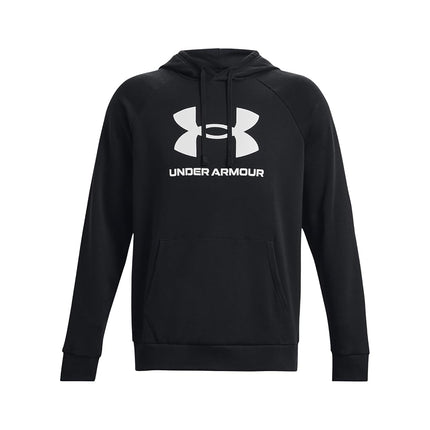 Under Armour Mens Rival Fleece Logo Hoodie Black X