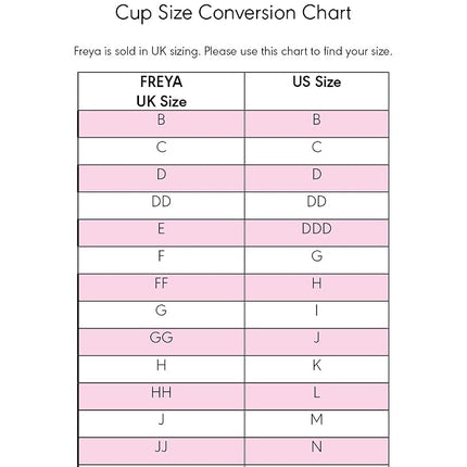 Freya womensAA1012Freya Fancies Underwire Balcony K Cup Bra Bra - Black - 28H US