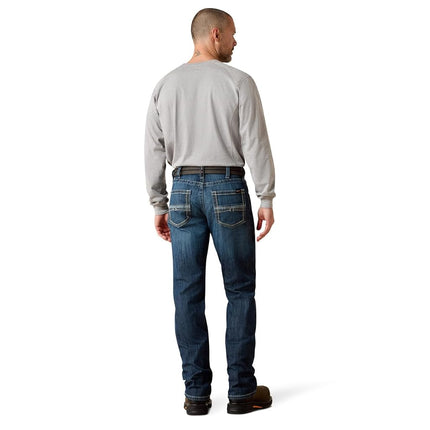 ARIAT Men's Fr M5 Billings Duralight Stretch Coltrane Straight Leg Work Jeans Indigo 34W x 30L