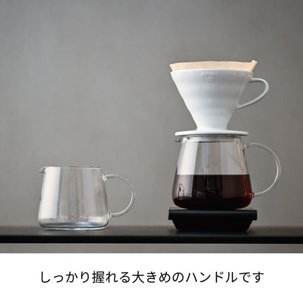 HARIO VBS-36 V60 Barista Server, 360 Clear, 12.2 fl oz (360 ml), for 1-3 Cups, Microwavable, Made in Japan