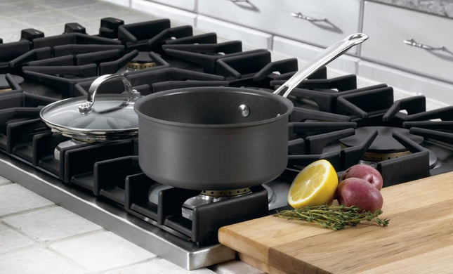 Cuisinart Chef's Classic 1.5 Litre Non Stick Anodised Saucepan with Lid, Black
