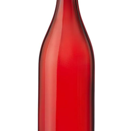 Bormioli Rocco Giara Red Glass Swing Top Bottle, 33 3/4 oz by Bormioli Rocco