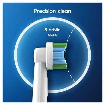 Têtes de Brosse à Dents Électrique Oral-B Precision Clean avec Technologie CleanMaximiser, Élimine l'Excès de Plaque Dentaire, Lot de 12 Têtes de Brosse à Dents, Adapté à la Boîte aux Lettres, Blanc