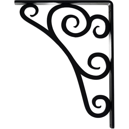 Ekena BKTM01X07X10STN Tristan Wrought Iron Bracket, Steel, 1 1/2" W x 7 1/2" D x 10" H (Single Center Brace)