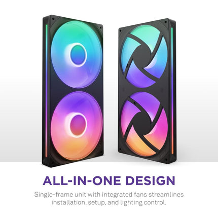 NZXT F280 RGB Core - 280mm Single-Frame RGB Fan Unit - Black