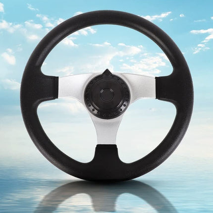 10.5inch/27cm Kart Steering Wheel - 3 Spokes Quick Release Off-Road Cart Steering Wheel Interior With Holes For Go Kart Beach Kart Replacement Vehicle Universal (10.5inch/27cm - Black)