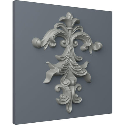 Ekena ONL09X11X01AT 9 1/4" W x 11 3/4" H x 1 1/8" P Attica Drop Onlay, Primed
