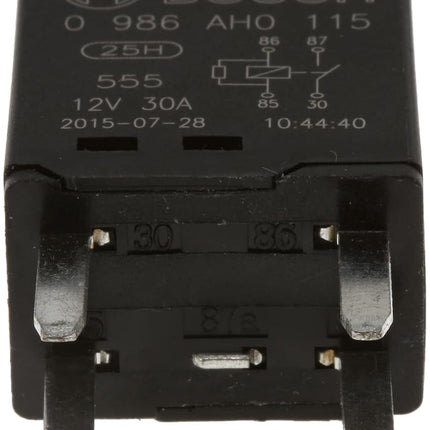 Bosch 0986AH0115 Mini Relay 12V 30A, IP5K4, Operating Temperature from -40 Degree to 100 Degree C, 4 Pin Relay without Holder