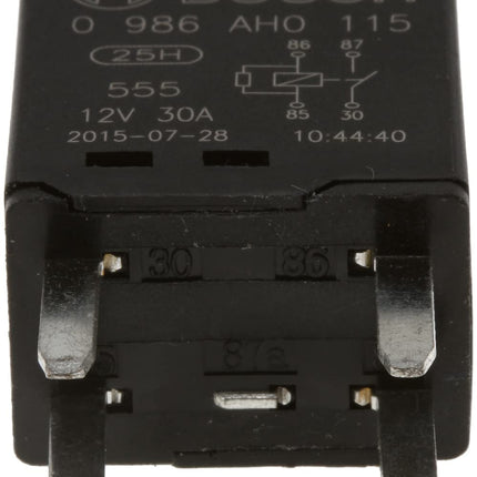 Bosch 0986AH0115 Mini Relay 12V 30A, IP5K4, Operating Temperature from -40 Degree to 100 Degree C, 4 Pin Relay without Holder