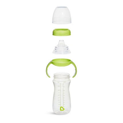 Munchkin Gentle Transition Baby Sippy Cup, Baby's First Sippy - Helps Babies & Toddlers Transitioning from Bottles to Cups, Spill Proof, 9 Months & Up, 10 Ounce, Green