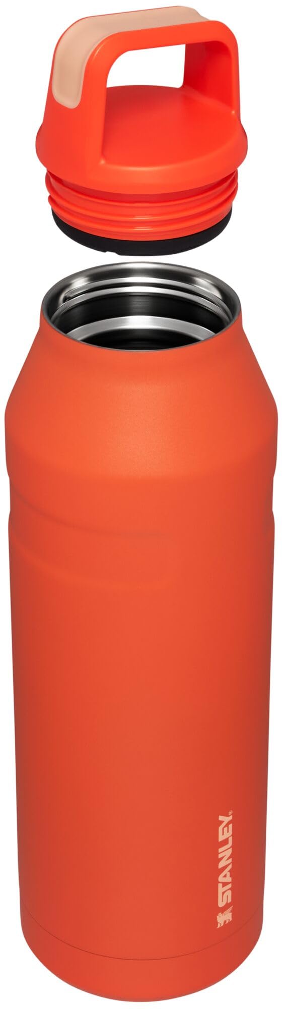 Stanley IceFlow Cap and Carry Water Bottle 50 oz | Wide Mouth Twist Lid | Lightweight and Leakproof for Travel and Sports | Insulated Stainless Steel | BPA-Free | Tigerlily