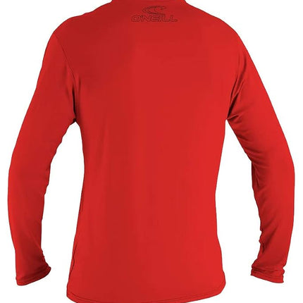 O'NEILL boys Youth Basic Skins 50+ L/S Sun Shirt Rash Guards, Red, 6 US