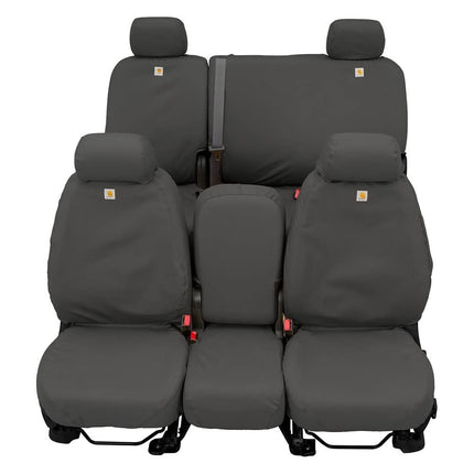Covercraft Carhartt SeatSaver Custom Seat Covers | SSC2459CAGY | 1st Row Bucket Seats | Compatible with Select Dodge Ram Models, Gravel