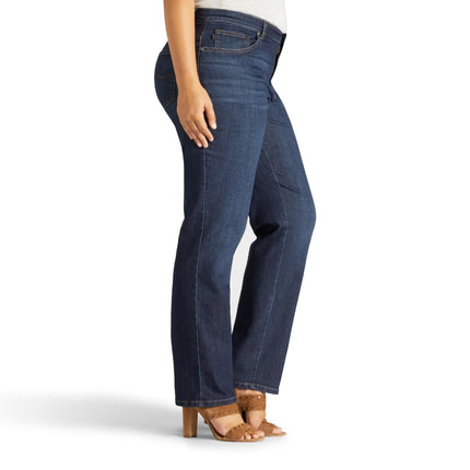 Lee Women's Plus Size Relaxed Fit Straight Leg Jean, Verona, 24W Long