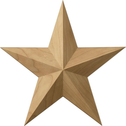 Ekena Millwork ROS05X05GLMA Galveston Star Rosette, 5-Inch x 5-Inch x 3/4-Inch, Maple