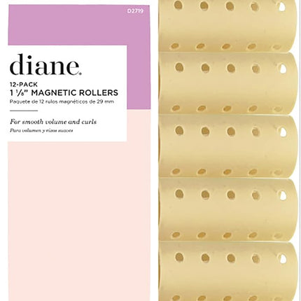 DIANE Magnetic Roller 1 1/8 inch Beige 12-Pack 271