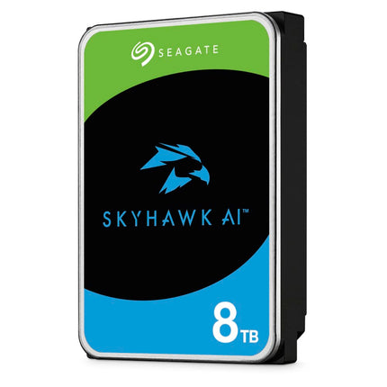 Seagate Skyhawk AI, 8TB, Video Internal Hard Drive, 3.5", SATA, 6Gb/s, 256MB Cache, for DVR/NVR Security Camera System, 3 year Rescue Services, FFP (ST8000VEZ01)