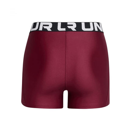 Under Armour Womens HeatGear Shorty Shorts Shorts, Cardinal / / White, XL