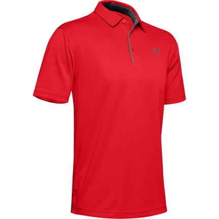Under Armour Tech Men's Polo Shirt,Red/Graphite,Medium
