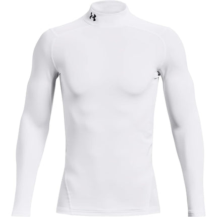 Under Armour Men's UA CG Armour Comp Mock, Men's Base Layer with a Polo Neck, Thermal Long Sleeve Top for Winter Running and Skiing with Anti-Odour Technology