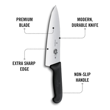 Victorinox 8 Inch Fibrox Pro Chef’s Knife 40520, 47520, 45520 Frustration Free Packaging