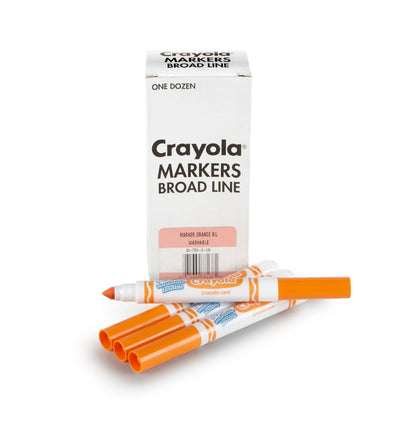 Crayola Orange Washable Markers, Broad Line Marker