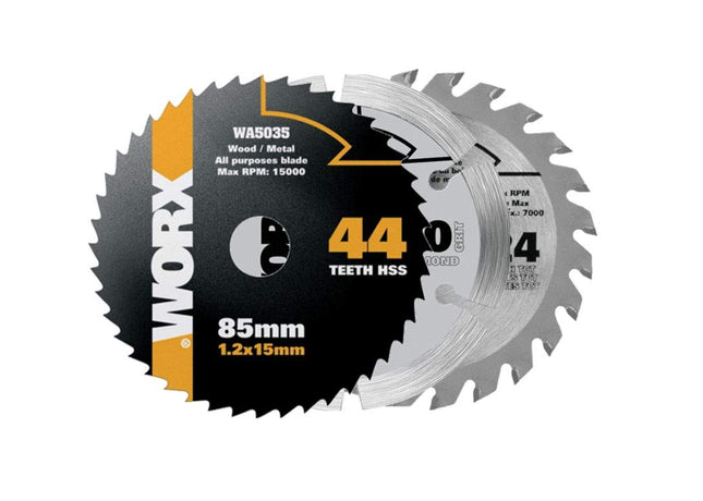 WORX WA8501 Versacut Compact Circ Saw 3pc Variety 