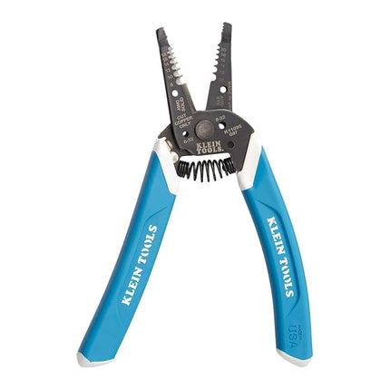 KLEIN TOOLS-Kurve Wire Stripper and Cutter, for 8-18 AWG Solid and 10-20 AWG Stranded Wire Klein Tools K11095 Blue/White