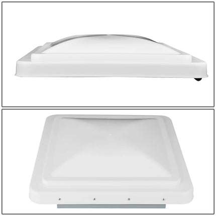 DNA MOTORING ZTL-Y-0268 White RV Roof Vent Lid Polypropylene Vent Cover Replacement for 14" x 14" RV Vents (3 Pack)