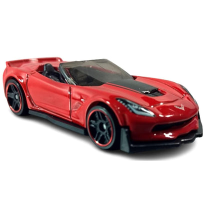 Hot Wheels Corvette C7 Z06 Convertible, HW Roadster 4/10 Red