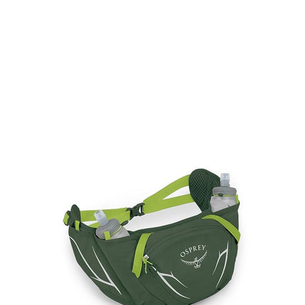 Osprey Duro Dyna Hydration Waist Pack with Hydraulics Soft Flasks for Running, Seaweed Green/Limon