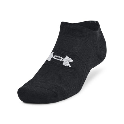 Calcetines tobilleros de entrenamiento de algodón Under Armour Kids' Youth (6 pares), (001) Negro/Negro/Blanco, Talla extrapequeña