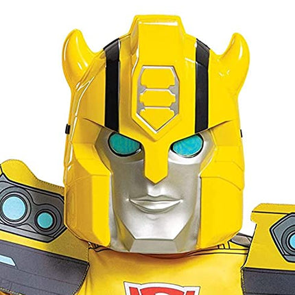 Disguise Official Bumblebee Transformers Costume Kids Boys Robot Costume Kids Muscle Fancy Dress Up Outfit for Children World Book Day Week Birthday Large