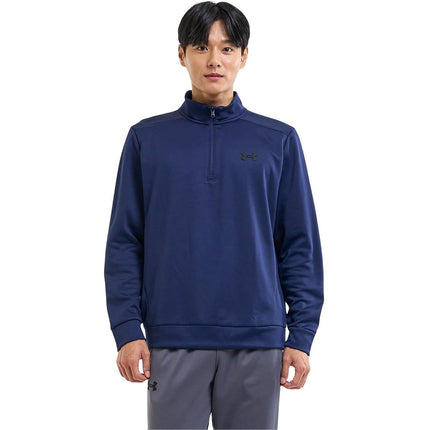 Under Armour Men's Armourfleece 1/4 Zip, (410) Midnight Navy / / Black, XXL/Tall