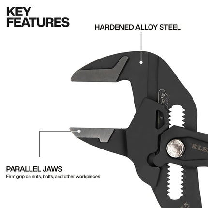 Klein Tools D53110 Compact Plier Wrench, High Leverage Multi-Use Adjustable Plier Wrench with Smooth Jaws, 10-Inch