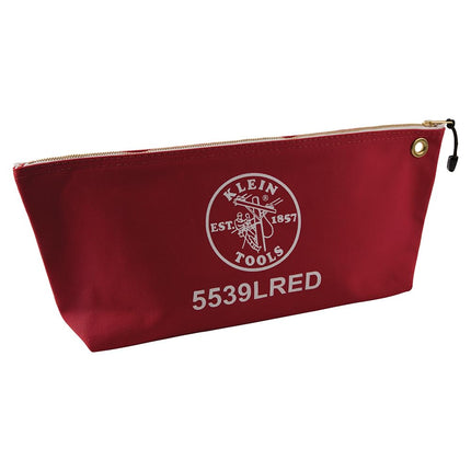 Canvas Zipper Pouch, 40.6 cm Tool Bag Storage Organizer, Red Klein Tools 5539LRED