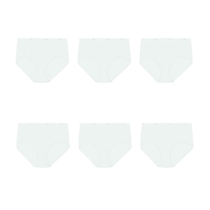 Hanes Women's Cotton Brief Panties Multi-Packs, 6 Pack - White, X-Large