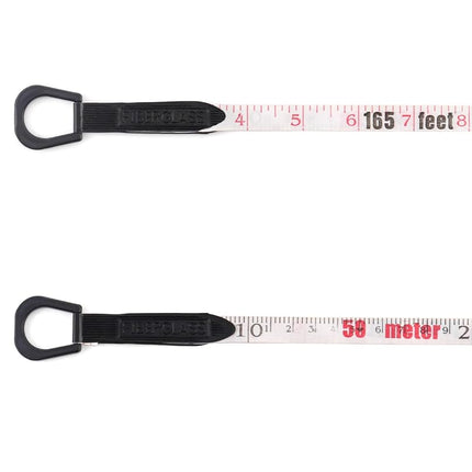 QWORK 1/2" x 164' Fiberglass Tape Measure, 2 Pack Engineer's Open Reel Dual Sided Measure, Orange