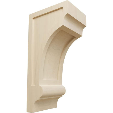 Ekena CORW06X07X14DIRW 5 1/2-Inch Width x 7-Inch Depth x 14-Inch Height Diane Recessed Wood Corbel - Rubber Wood