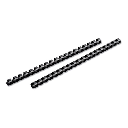 Mead CombBind Binding Spines/Spirals/Coils/Combs, 1/2", 85 Sheet Capacity, Black, 125 Pack (4000134)